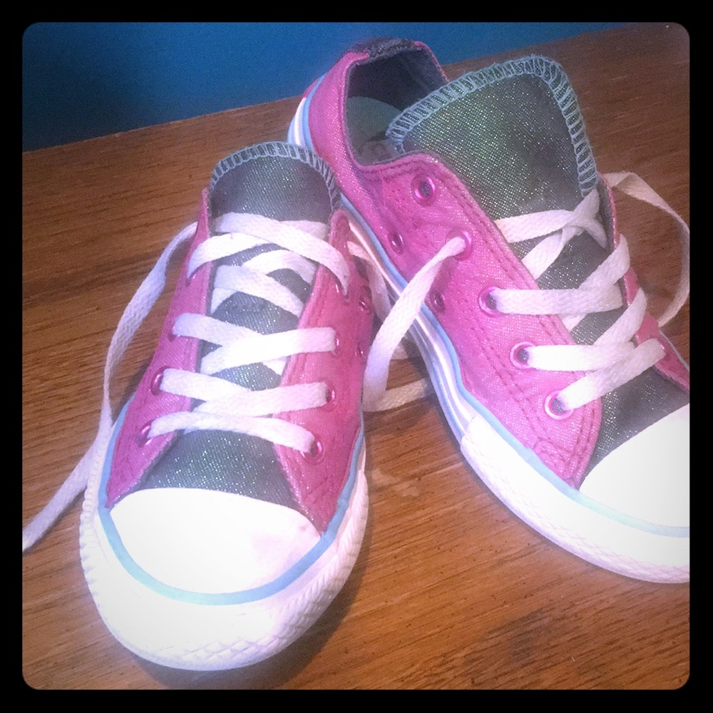 Converse all stars in glitter pink